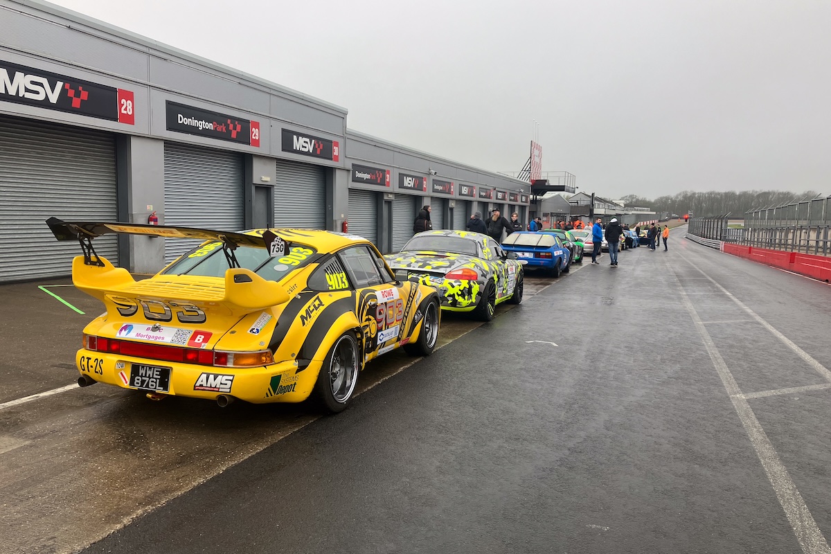 VANHAUEN RACING at Donington Park 2024 - The 903 in the pit lane on a grey and wet Donington morning.