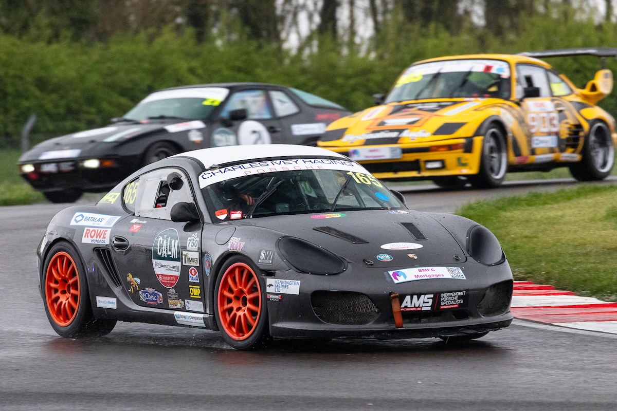VANHAUEN RACING at Donington Park 2024 - In traffic in the wet, among the Charles Ivey cars. © Sean Mulcahy Photographic 2024