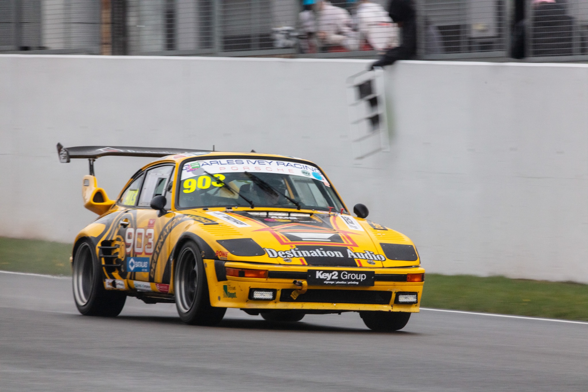 VANHAUEN RACING at Donington Park 2025 - The diverse field featuring front-engined cars, 911s, Boxsters, and Caymans.